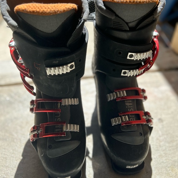 Black and Red Ski Boots - Picture 1 of 4